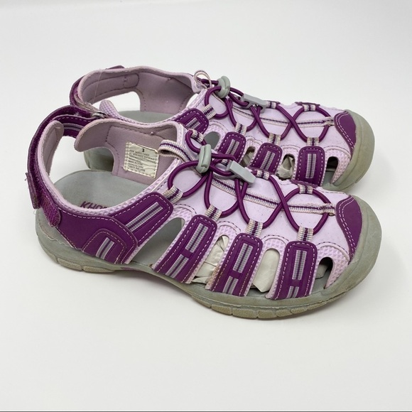 Khombu Sandy Kids Active Sandal Closed Toe.  Purple/Pink. Youth Size 3 - Picture 2 of 9